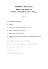 SHAWBURY PARISH COUNCIL APM Agenda